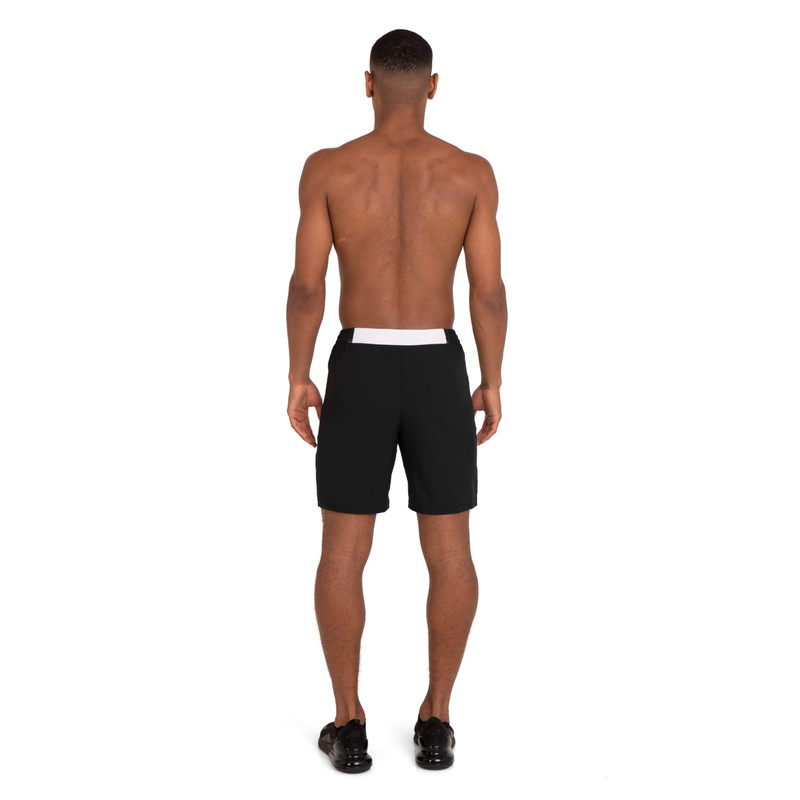TCA Elite Tech Running Shorts Men's with Zip Pockets, black,