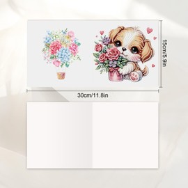 JISHSHAY 6 PCS Diamond Painting Greeting Cards Diamond Art Greeting Card Kits 5D Diamond Painting for Adults Birthday Cards Diamond Art for Adults Blank Cards for Holiday Birthday with Envelope Dog