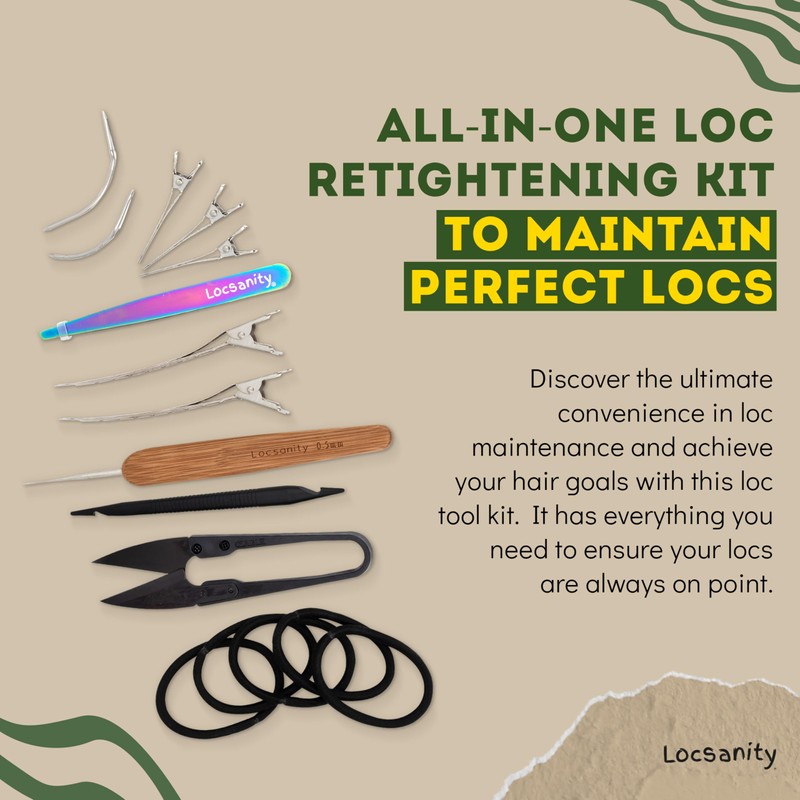 Locsanity Dreadlock Retightening and Interlocking Tool Kit for Sisterlocks, Microlocks,