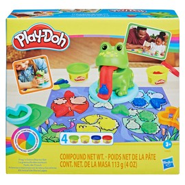 Play-Doh Play-Doh Farbi, der Frosch, 4 x 28 g Dosen, Vorschulspielzeug mit Ausstechern, Kunstzubehör zum Sortieren und Zuordnen Lernen ab 3 Jahren