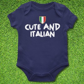 Cute and Italian Babygrow Baby Rugby Boy Girl Vest Italia Rooster Nations Italy Supporters, 0-3 Months, White