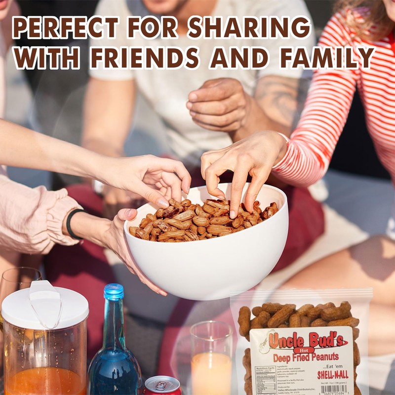 Uncle Bud's Deep Fried Peanuts In Shell (6-Pack), Mixed Nuts
