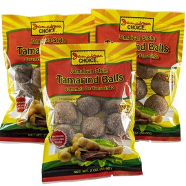 Jamaican Choice Tamarind Candy Pack of 3 Sweet and Sour Snack 2 Ounces Caribbean Treat