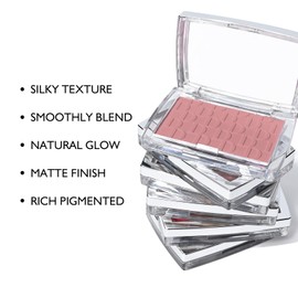 KYDA Powder Blush, Radiant Glow Face Blusher, Blendable Formula, Lasting Moisturizing, Ultra Fine Lightweight Texture, Rosewood