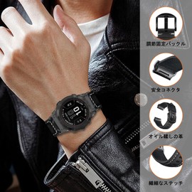 [ReHowy] Band for Garmin Approach S70 47mm/Fenix 7 Pro/Fenix 7/Fenix 6 GPS/Fenix 6 Pro GPS/Fenix 6 Pro GPS/Fenix 6 Pro Solar Leather Band Genuine Leather QuickFit 22mm Replacement Band Business Style