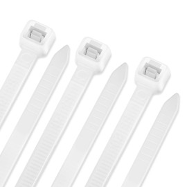 UL Listed Heavy Duty Cable Zip Ties 8 Inch, 500Pcs Industrial Nylon Durable Self Locking Wire Tie Wraps with 40 lbs Tensile Strength, Heat Resistant for Home Office Garage Multiple Use - White