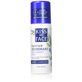 Kiss My Face Rock On Liquid Roll On Deodorant Pack of 3 for All Day Odor Protection