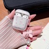 MINSCOSE Compatible with AirPods 1/2 Clear Case,Cute Bow Ribbon Heart