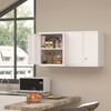 IRONFFICE Steel Wall Cabinet,Kitchen Cabinets Wall Mounted with Doors,Wall Mount