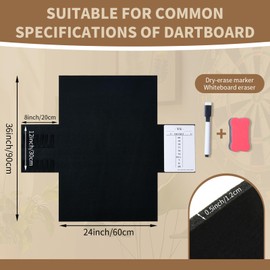 OCMML Dart Board Wall Protector Multi-Functional Set with Scoreboard,Scoring Marker&Dart Holder Bag One-Piece Felt Panel Design Easy to Install,Wall-Safe Protection 35.4"x23.6"x0.5" Felt Board