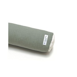 Blausberg Baby Side Sleeper Pillow in 100% Muslin Cotton Neck Roll Cuddly Snake Nursing Pillow Draught Pillow in Sage (135 cm)