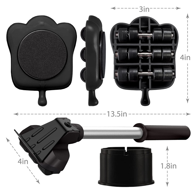Heavy Duty Furniture Lifter with 4 Sliders for Easy and