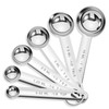 6 Pcs Stainless Steel Measuring Spoons Set, Metal Measure Spoons,