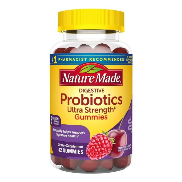 Probióticos Nature Made Gomitas Salud Digestiva Sabor Frambuesa Y Cereza