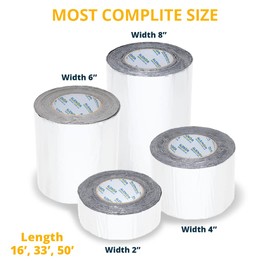 Alenor White RV Roof Butyl Tape 6" Inch x 50’ Ft RV – Pack of 1 - Repair Sealant Tape, Stop Camper Roof Leaks, UV-Resistant, Tent Repair, Weatherproof & Durable for Camper, Trailer, Boat, Trucks