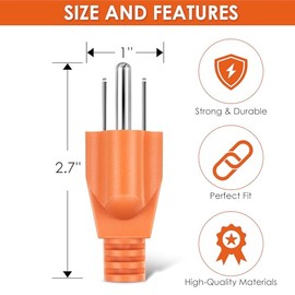 Dreyoo Enchufe de Conexión a Tierra Neutra para Generador Inversor Portátil Protector contra Sobretensiones con Enchufe de Puesta a Tierra para Generador con Neutro Flotante en RV(Naranja,2)
