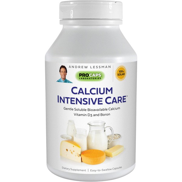 Andrew Lessman Calcium Intensive Care - 60 Capsules - Maintains Healthy Bone and Skeletal Tissues. Vitamin D & Boron. Ultra-Fine, Highly Absorbable Powder in Easy-to-Swallow Capsule. No Additives.