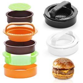 Eiflayn Burger Press, 3 Burger Meat Press, 4-in-1 Set, Burger Pattie Press, Burger Pattie Press for Best Hamburgers, Filled Burger Press, Suitable for Preparing All Types of Meatloaf