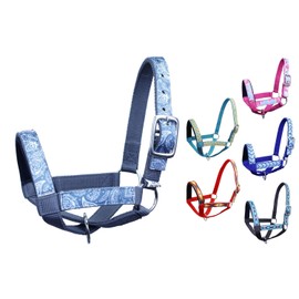 Derby Originals Patterned Double Layer Nylon Figure-8 Cow Halters and Sizes