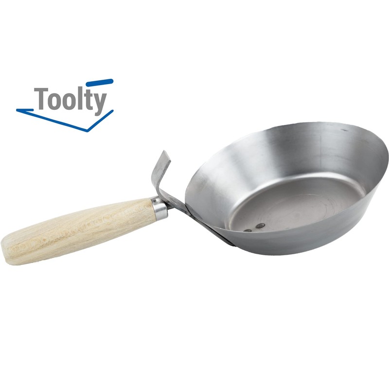 Toolty Masonry Scoop, Construction Pan - 185mm (7.28") - Wooden