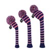 Knitted Pom Pom Golf Headwear Set for Driver Wood, Fairway