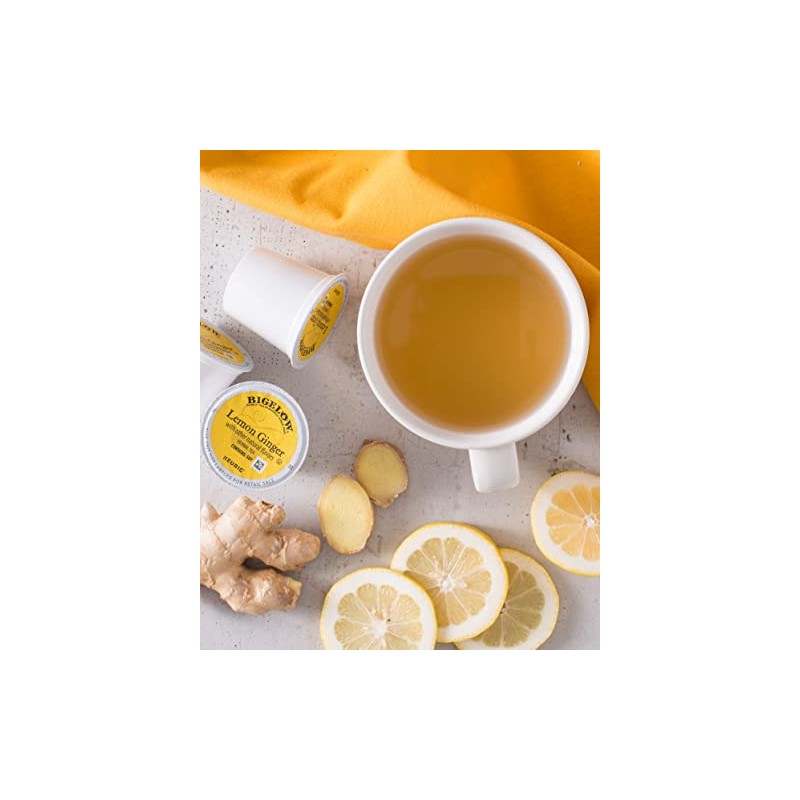 Bigelow Tea Lemon Ginger Keurig K-Cup Pods Herbal Tea, Caffeine