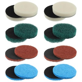 EPLZON 16pcs Electric Cleaning Brush Pad Set 4 Foam Pads 4 Kitchen Mats 4 Heavy Duty Pads 4 Microfibre Pads fit for Bosch Home/Garden 6033 Battery Cleaning Brush