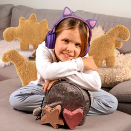 3 Packs Dino Nugget Pillow Set, Funny Chicken Nugget Plushie Birthday Gift, Dino Decorative Throw Pillow for Kids Room Decor, Dinosaur Stuffed Animal Idea Birthday Gift for Teens Kids and Adult