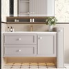 goldenwarm 10 Pack White Drawer knobs Round Glossy White Cupboard