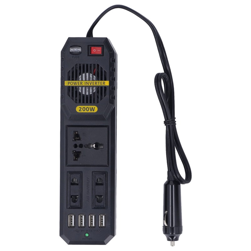 Car Power Inverter 200W 12V to PWM Modified Sine Wave
