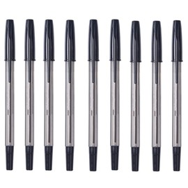 Ballpoint Pen Retractable Ballpoint Pen Smooth Pens Set for Students and Office (1.0 mm) - Black, Box of 50