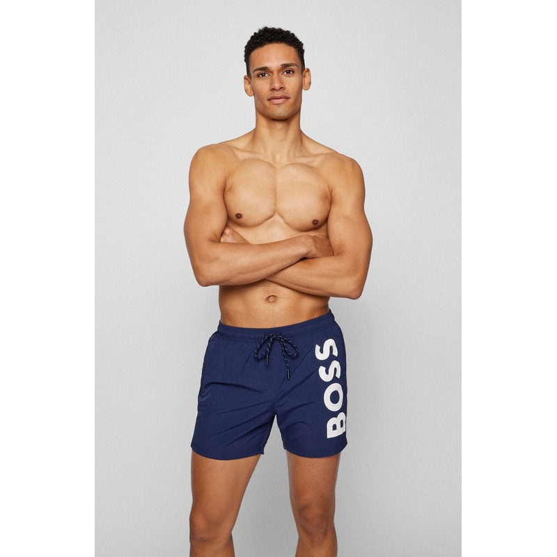 BOSS, Men's Octopus Swim Shorts, Navy 413