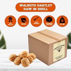 Presto Sales Walnuts Current New Crop huge In shell 10 lbs, Grown in California, Natural Healthy Snack For The Whole Family, Low-Carb, & Easy to Crack Healthy Vegan