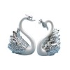 SEWACC 2pcs Couple Swan Ornaments, Mini Swan Figurines for Home