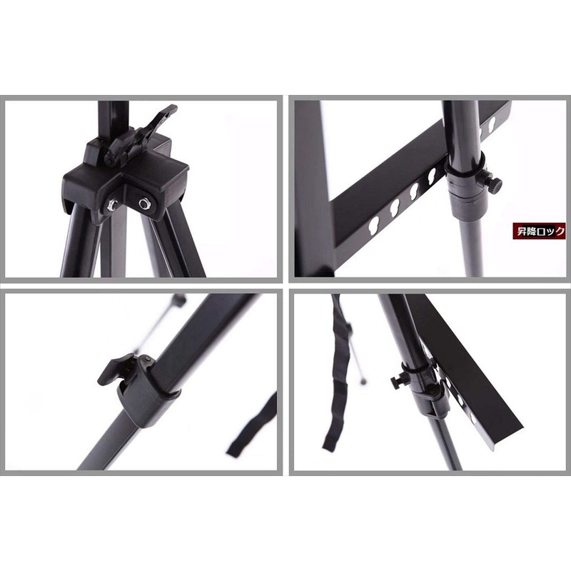 RitaPro Shop® Folding Metal Easel, 3 Tier Height, Stand, Portable,