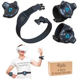 Skywin Vive Tracker Straps for HTC Vive, 3.0, 2.0, and Ultimate Trackers (4 Waist Belt + 8 Hand Straps), Secure and Comfortable Full Body Tracking (Trackers Not Included)