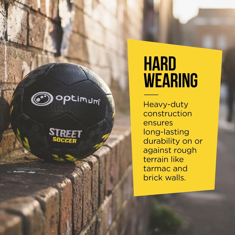 Optimum All-Surface Street Football for Concrete, Cage, Grass & Astroturf