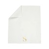 Servilletas de papel de monograma blanco con letra S (4