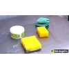 BricolagePro - 10 Cleaning Sponges - Silver Stone, White Stone