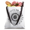 Abstract Black And White Boho Sunflower Minimalist Line Art Tote