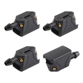 Povtii 4 PCS Front Windshield Washer Nozzles, 4-Way Spray Sprinkler Windshield Wiper Washer Replacement, Arm Mounted Wiper Cleaning Nozzle Tool for Front Window, Car Accessories