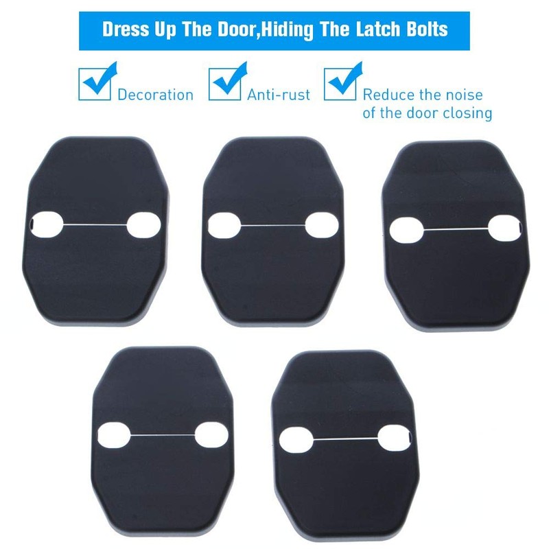 Voodonala Door Lock Covers Protection Trim for Jeep Wrangler JK
