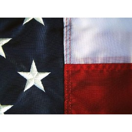 Premium American Flag 3x5' - 100% Made in the USA - Durable, Long Lasting, Bright & Vivid Nylon Material - Densely Embroidered Stars, Sewn Stripes with Lock Stitching, Four Rows of Lock Stitching on the Fly End, Tough Enough for Both Commercial and Resid