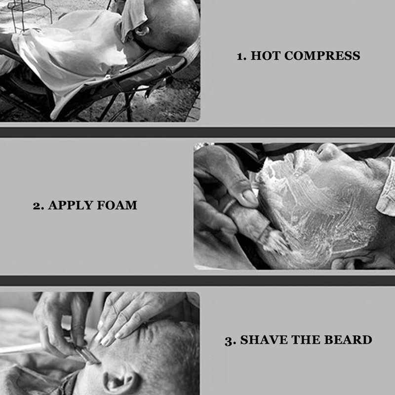 Professional Portable Hair Beard Shaver Folding Manual Shaver Face Grooming