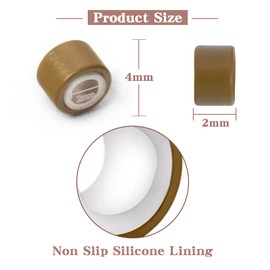 Vlasy 200Pcs 4mm Silicone Lined Micro Ring Beads for Hair Extensions 5Colors Apply (200Pcs Light Brown)