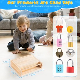 INIFEIDALA Montessori Toys for 3 4 5 Year Old,Montessori Lock and Key Toy Set,Wooden Montessori Materials,Kids Tool Set,Preschool Learning Sensory Toys,Fine Motor Skills Toys,STEM Toys