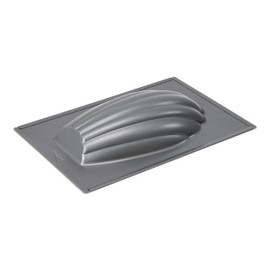 patisse 02974 Madeleine XXL Baking Mould for Large Madeleine Professional Steel Coated Non-Stick Coating Anthracite 17.5 x 25.5 x 4 cm