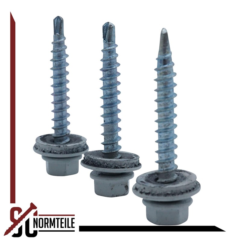 SC5164 Trapezoidal Sheet Metal Screws with EPDM Sealing Washer, 4.8