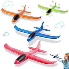 BERUHIGT Pack of 4 Styrofoam Aeroplane Polystyrene Children, Aeroplane Toy, Polystyrene Aeroplane Large, Glider Plane, Children, Manual Throwing Plane, Sports Outdoor Toy Aeroplane