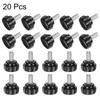 sourcing map 20pcs M8 x 15mm Male Thread Knurled Knobs,